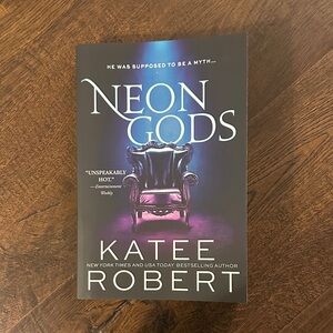 Barnes & Noble Neon Gods Book - Purple and Black Cover